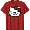 image:imageHello Kitty Black and White Nerd Glasses Short Sleeve TShirtCranberry Red