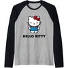 image:imageHello Kitty Character Front and Back Raglan Baseball TeeBlackAthletic Heather