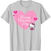 image:imageHello Kitty Happy Valentines Day TShirt SmallSilver Grey