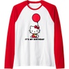 image:imageHello Kitty Its My Birthday Raglan Baseball TeeRedWhite