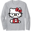 image:imageHello Kitty Nerd Glasses Long Sleeve Shirt Long Sleeve TShirtHeather Grey