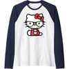 image:imageHello Kitty Nerd Glasses Raglan Baseball TeeNavy BlueWhite