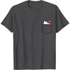 image:imageHello Kitty Peeking Pocket Tee Shirt TShirtDark Heather Grey