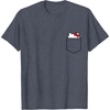 image:imageHello Kitty Peeking Pocket Tee Shirt TShirtHeather Blue