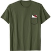 image:imageHello Kitty Peeking Pocket Tee Shirt TShirtOlive Green