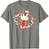 image:imageHello Kitty Sakura Spring TShirtOlive Heather