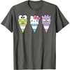 image:imageHello Sanrio Keroppi Hello Kitty BadtzMaru Ice Cream Cone TShirtAsphalt Grey