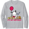 image:imagePochacco Its my Birthday Long Sleeve TShirtHeather Grey