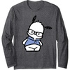 image:imagePochacco Nerd Glasses Long Sleeve TShirtDark Heather Grey