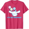 image:imageSanrio Cinnamoroll Birthday TShirt Adult Classic Fit Blue Crew Neck Short SleeveRed Heather