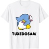 image:imageTuxedosam Character Front and Back TShirt SmallWhite