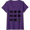 image:imageWomens Chococat Face Pattern VNeck TShirtPurple