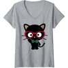 image:imageWomens Chococat Smartly Dressed Up VNeck TShirtHeather Grey