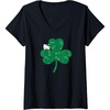image:imageWomens Hello Kitty Clover amp Bows Saint Patricks Day VNeck TShirtBlack