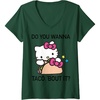 image:imageWomens Hello Kitty Taco Bout It VNeck TShirt SmallDark Green