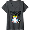 image:imageWomens Pochacco Vacation Mode VNeck TShirtDark Heather Grey