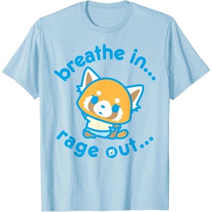 image:imageAggretsuko Yoga Breathe In Rage Out TShirtBaby Blue