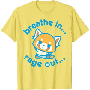 image:imageAggretsuko Yoga Breathe In Rage Out TShirtLemon Yellow