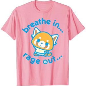 image:imageAggretsuko Yoga Breathe In Rage Out TShirtPink