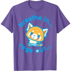 image:imageAggretsuko Yoga Breathe In Rage Out TShirtPurple Heather