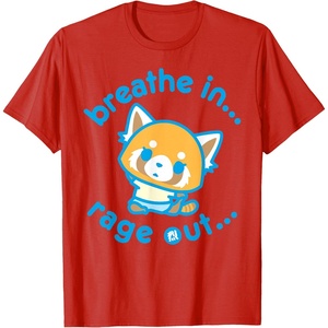 image:imageAggretsuko Yoga Breathe In Rage Out TShirtRed