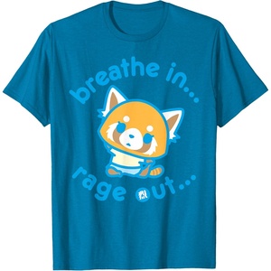 image:imageAggretsuko Yoga Breathe In Rage Out TShirtSapphire Blue