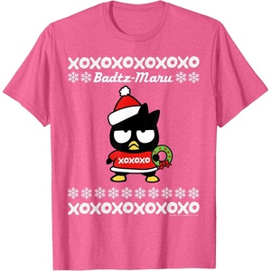 image:imageBad Badtz  Maru Ugly Christmas Shirt TShirtPink Heather