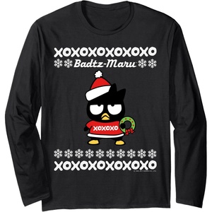 image:imageBadtz  Maru Ugly Christmas Long Sleeve Shirt Long Sleeve TShirtBlack