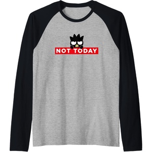 image:imageBadtzMaru Not Today Japan Raglan Baseball TeeBlackAthletic Heather
