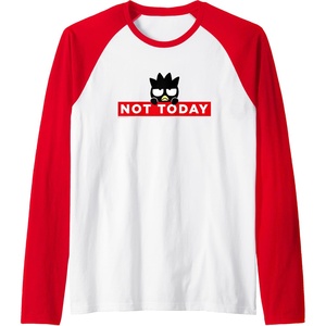 image:imageBadtzMaru Not Today Japan Raglan Baseball TeeRedWhite