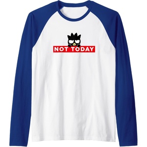 image:imageBadtzMaru Not Today Japan Raglan Baseball TeeRoyal BlueWhite