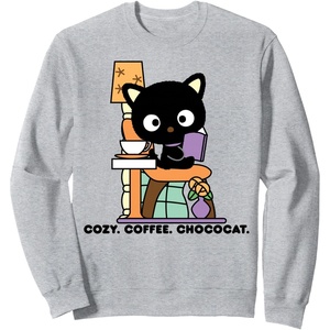 image:imageChococat Cozy Coffee Cafe SweatshirtHeather Grey