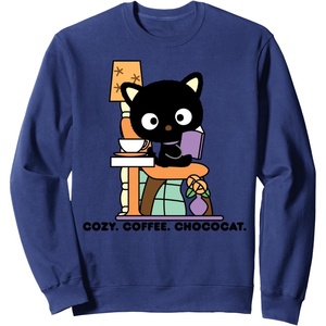 image:imageChococat Cozy Coffee Cafe SweatshirtNavy Blue