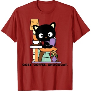image:imageChococat Cozy Coffee Cafe TShirtCranberry Red