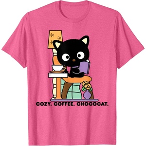image:imageChococat Cozy Coffee Cafe TShirtPink Heather
