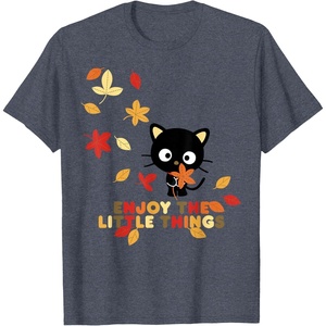 image:imageChococat Enjoy The Little Things Fall Leaves TShirtHeather Blue