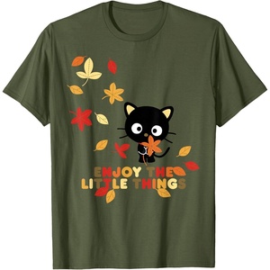 image:imageChococat Enjoy The Little Things Fall Leaves TShirtOlive Green