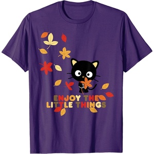 image:imageChococat Enjoy The Little Things Fall Leaves TShirtPurple