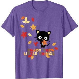 image:imageChococat Enjoy The Little Things Fall Leaves TShirtPurple Heather