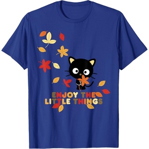 image:imageChococat Enjoy The Little Things Fall Leaves TShirtRoyal Blue