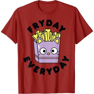 image:imageChococat French Fries Fryday Friday Everyday TShirtCranberry Red