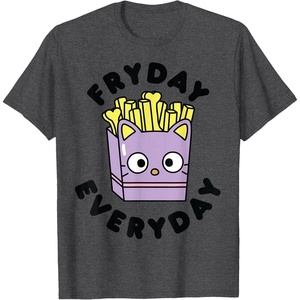 image:imageChococat French Fries Fryday Friday Everyday TShirtDark Heather Grey
