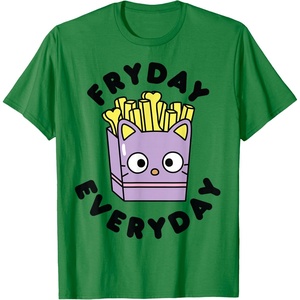 image:imageChococat French Fries Fryday Friday Everyday TShirtKelly Green
