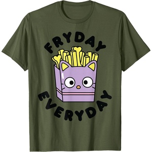 image:imageChococat French Fries Fryday Friday Everyday TShirtOlive Green