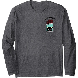 image:imageChococat Stay Sweet Chocolate Bar Long Sleeve TShirtDark Heather Grey