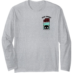 image:imageChococat Stay Sweet Chocolate Bar Long Sleeve TShirtHeather Grey
