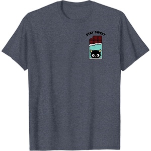 image:imageChococat Stay Sweet Chocolate Bar TShirtHeather Blue