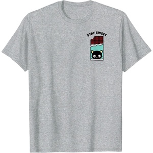 image:imageChococat Stay Sweet Chocolate Bar TShirtHeather Grey