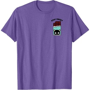image:imageChococat Stay Sweet Chocolate Bar TShirtPurple Heather