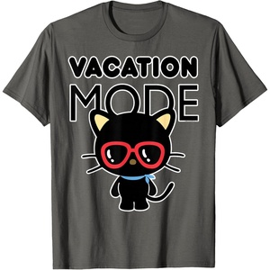 image:imageChococat Vacation Mode Sunglasses TShirtAsphalt Grey